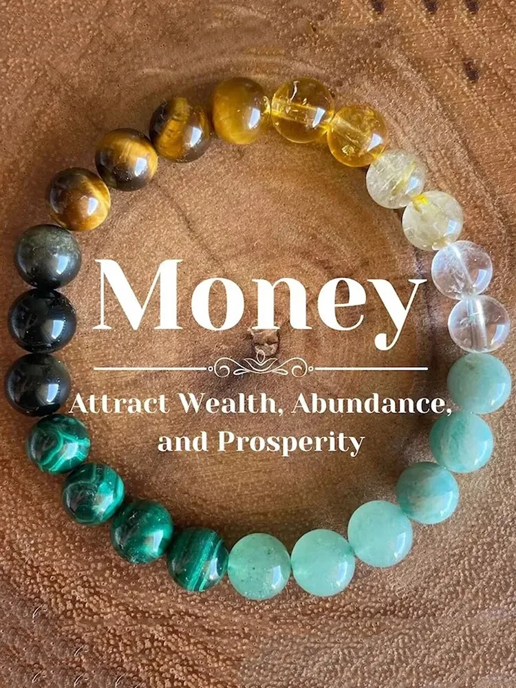 6 Beaded Bracelets, Money Bracelets, Empathy Protection Bracelets, Grounding Protection Bracelets, Self-Love Bracelets