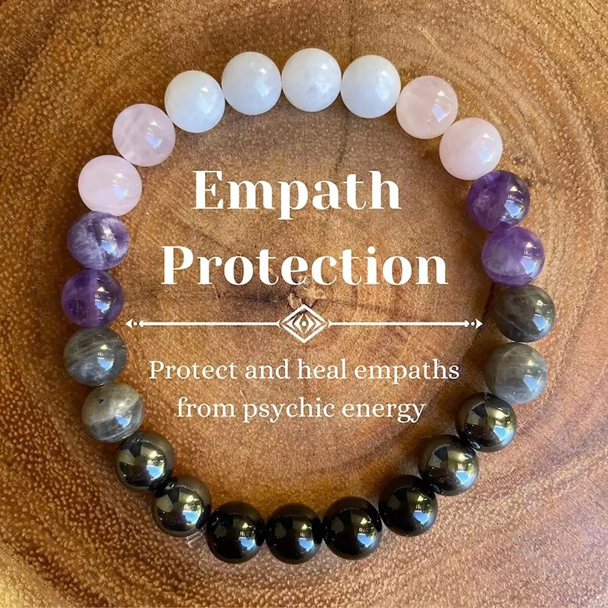 6 Beaded Bracelets, Money Bracelets, Empathy Protection Bracelets, Grounding Protection Bracelets, Self-Love Bracelets